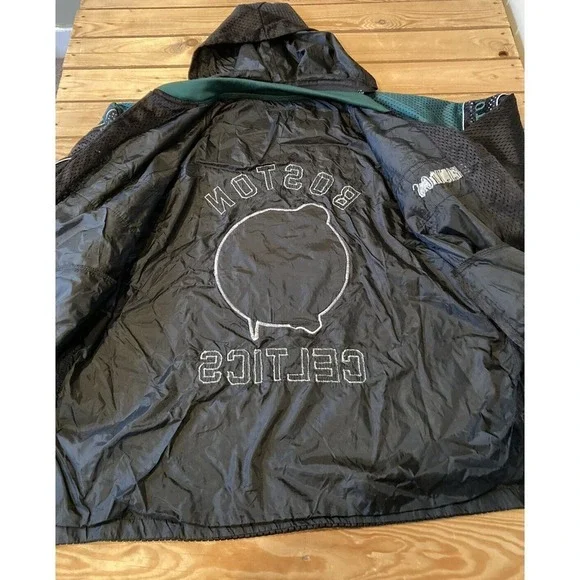 Vintage Hooded Boston Celtics Jacket Size 2XL Men’s Black Full Zip Jerseys